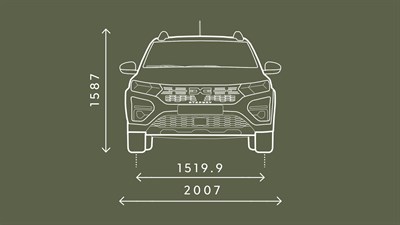 Sandero Stepway front dimensions 